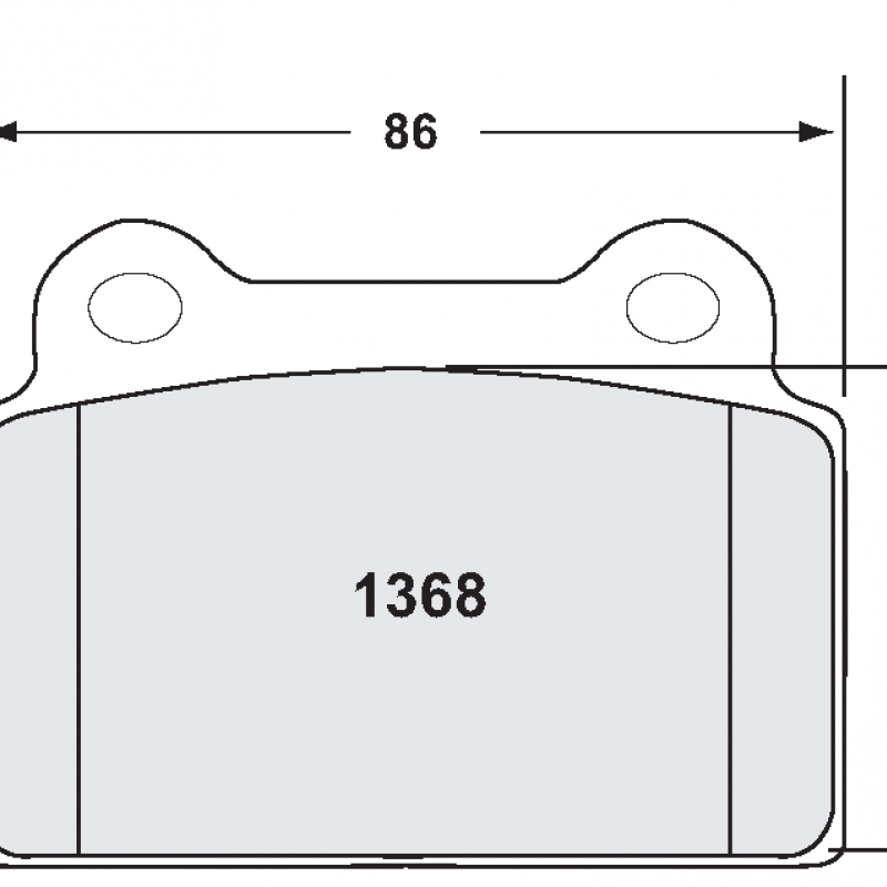 Fast road / track day compound. Street brake pads - Mitsubishi Evo X
rear pad
